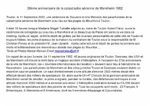 2020 09 11 TOULON HOMMAGE AUX DISPARUS DE LA CATASTROPHE DU 11 09 1982 A  MANNHEIM